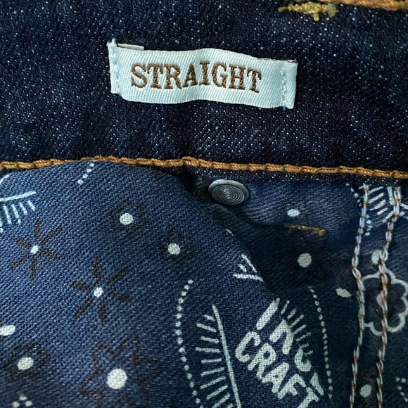 TRUE CRAFT Mens Denim Distressed Straight Jeans - Picture 11 of 16